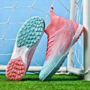 Cross-Border World Cup Ronaldo Football Shoes Men's High-Top Ag Long Spike Turf Training Shoes for Teenagers and Students