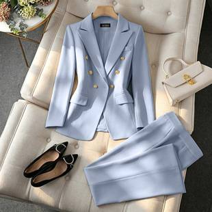 Professional Small Suit Set for Women, High-End Two-Piece Set, 2026 Autumn New Slim-Fit Business Casual Suit Jacket