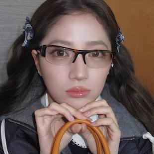 New Fashionable Half-Frame Korean-Style Sunglasses, Celebrity-Inspired High-End Designer Sunshades, Cross-Border Personalized Sunglasses for Women