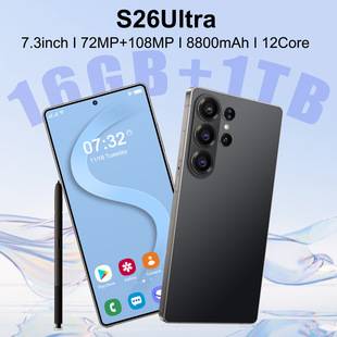 The New Smart Cross-Border Mobile Phone S26Ultra Comes with a Built-In Pen, Supports All Network Connections, and Can Be Used for Dropshipping and Wholesale