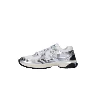 Putian Pure Original Export New Style Chanel-Inspired Silver-Toe Mesh Versatile Low-Top Casual Shoes Thick-Soled Dad Shoes