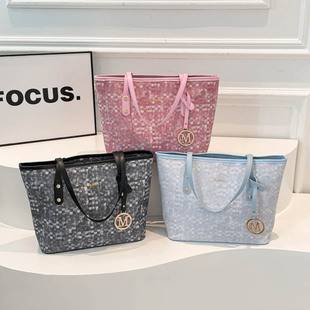 Fashionable Large-Capacity Tote Bag for Women 2025 Cross-Border New Simple Texture Handbag Simple Commuter Shoulder Bag