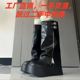 Wide Thigh High Boots for Plus Size Women, Thick Leg Boots, Melad Large Thigh High Women's Boots, Retro Western Cowboy Boots for Women