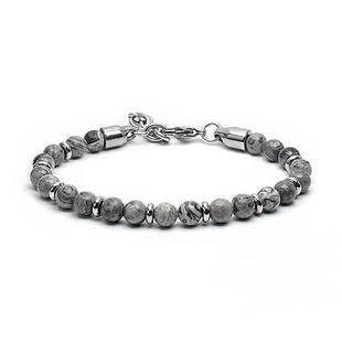 European and American stainless steel men's and women's map stone bracelet beaded fashion bracelet AliExpress wholesale