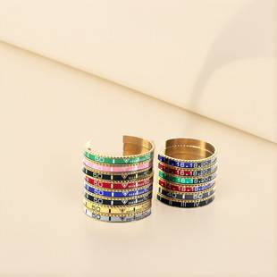Cross-Border Foreign Trade Hot-Selling Water Ghost Couple Bracelets C-Shaped Open Roman Numeral Titanium Steel Bracelet Stainless Steel Wristband