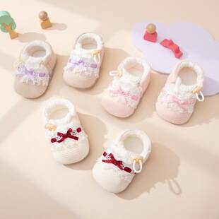 Baby shoes for spring and autumn, anti-slip shoes for baby girls aged 0-1 year, newborn pre-walking shoes, soft-soled cloth shoes, single shoes for young infants