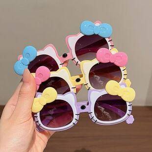 Children's Cartoon Cat Sunglasses Cute Bow UV Protection Sunglasses Baby Fashion Sunshade Glasses