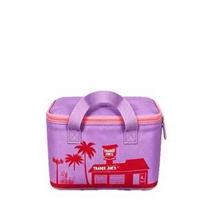 Trader Joe's Quedou Insulated Mini Lunch Bag Summer Striped Color-Block Picnic Tote Bag