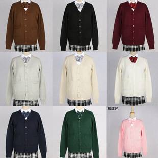 Kawashima Cardigan Source Factory Japanese Style V Neck Long-Sleeved Cardigan Jk Uniform 7-Needle Thickeneded Sweater in Stock