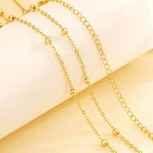 European and American Cross-Border Fashion Bead Chain Stacking Street Style Sexy Belly Chain for Women Hot-Selling Versatile Copper Bead Chain Waist Chain