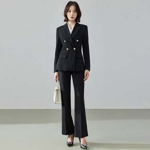 Black Suit Suit Female Professional Formal Attire Civil Servant Interview Work Clothes Small Suit Jacket 2025 New Style