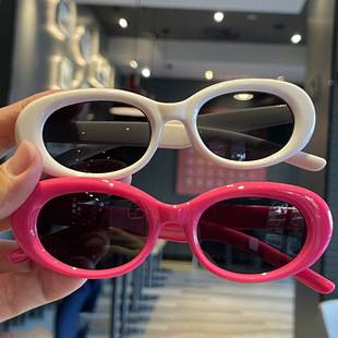 Fashionable simple oval small frame children's sunglasses baby sunglasses parent-child glasses sun protection cross-border children's sunglasses