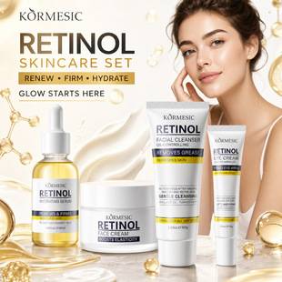 Kormesic Retinol Facial Skin Care Cream, Facial Cleanser, Essence, Eye Cream, Face Cream, Cross-Border Foreign Trade