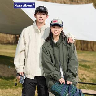 Nasa Stand Collar Jacket Men's Spring and Autum Loose Assault Top American Simple Splicing Trendyy Pilot Jacket