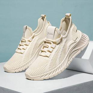 Women's Sports Shoes Cross-Border Large Size Versatile Women's Shoes Temu Trendy Casual Shoes Fly-Knit Breathable Running Shoes