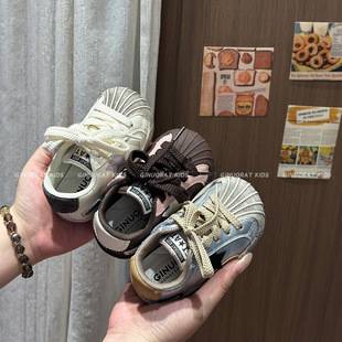 {Sizes 16-30} 2026 Spring and Autumn New Casual Shoes for Boys and Girls, Star and Shell Pattern Sneakers, Baby Soft Sole Walking Shoes