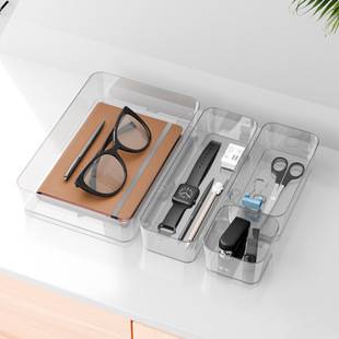 Compartmented Office Desk Storage Box Drawer-Type Partition Box for Stationery and Book Storage Box Organizing Small Placement Box