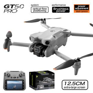Cross-Border Gt50 Drone Remote Control with Screen High-Definition Aerial Photography Brushless Obstacle Avoidance Electronically Controlled Quadcopter Toy Aircraft