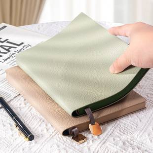 Litchi Pattern A5 Business Notebook Corporate Office Diary High-Value Soft Leather Notepad Custom Logo
