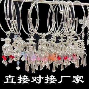 Guofeng Luminous Palace Lantern Bracelet Women's Antique Tassel Jewelry Bracelet Metal Hanfu High-end Bracelet Bracelet