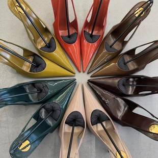 2026 Spring New Style Pointed-Toe Stiletto High-Heeled Shoes, Elegant and Slimming, French Fashion, Sexy Closed-Toe Backless Sandals