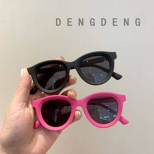 Children's summer sunshade anti-ultraviolet sunglasses for boys and girls baby Korean dopamine glasses PC shading sunglasses