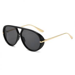 8070 Cross-Border New Sunglasses European and American Ins Influencer Double-Bridge Aviator Style Fashion Driving Sunshade Glasses