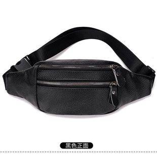 Cowhide waist bag men's bag genuine leather men's bag crossbody bag fashion Korean chest bag business sports bag wallet wholesale