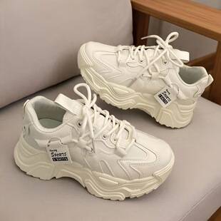 Korean-style new dad shoes for women, 2026 spring, versatile student sneakers, women's casual thick-soled height-increasing shoes CK-9