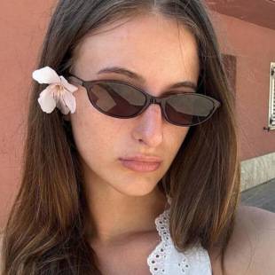 Fashionable Oval Small Frame Sunglasses for Women 2024 New European and American Style Ins Street Style Sunglasses Trendy Sunglasses