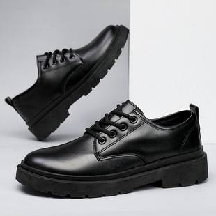Cross-Border Leather Shoes, Business Leather Shoes, Men's Spring 2026 New Style, Youth British Style Men's Casual Thick-Soled Trendy Shoes