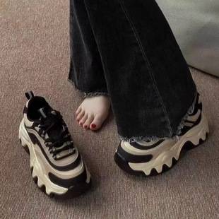 Thick bottom Torre shoes women's 2024 autumn and winter new fleece-lined feet small 34 yards explosion women's sports casual shoes