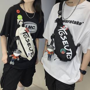 Wholesale Chest Bag Ins Trendy Brand Sports Casual Waist Bag Student Shoulder Bag Small Bag Crossbody Bag Cross-Border Leisure Travel