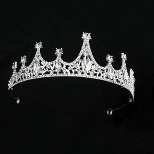Cross-border Bridal Jewelry Korean Wedding Accessories Crystal Children Crown Princess Headdress Alloy Rhinestone Headband in stock