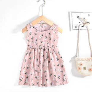 Children's clothing summer children's skirt girls cotton silk skirt baby dress princess skirt vest skirt baby clothes wholesale