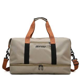 Cross-Border Travel Bag, Korean Style Portable Short-Distance Travel Luggage Bag, Large Capacity, Lightweight, Dry and Wet Separation, Portable Gym Bag