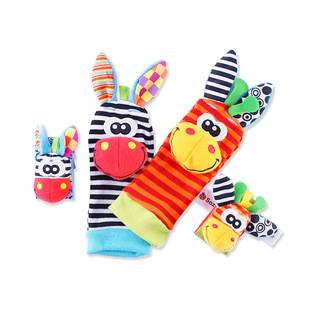Sozzy Donkey Wristband Rattle Baby Socks Set Baby Toys Newborn Gift Bell Ringing Paper Puzzle