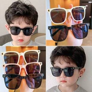 Children's sunglasses personalized cool baby glasses boys and girls UV-proof fashion trendy sun-proof sunglasses