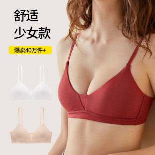 Zhangyou's New Japanese-Style Bra Summer Seamless Thin Triangle Cup Student Girl Underwear Small Breasts Without Rims