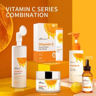 Cross-Border Skincare Products Vitamin Vc Series Facial Care Essence Body Lotion Cleansing Mousse Water Cream Brightening Skin