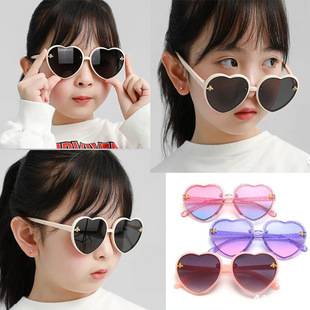 Cute and Adorable Glittery Children's Sunglasses, Versatile Baby Sunglasses for Girls, Sun Protection and Stylish Shades
