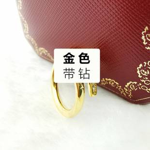 Amazon's Best-Selling Ring Card Home Titanium Steel Nails with Diamonds and Diamond-Free Gold Rings Light Luxury Style Live Broadcast Diamond Delivery