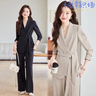 Casual Suit suit Women's Spring and Autumn 2024 New High-end Temperament Goddess Fan Professional Wear Waist Suit Jacket