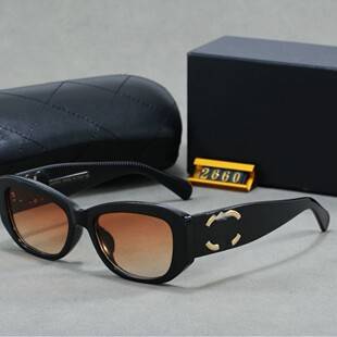Chanel Logo Double C Sunglasses for Women, Popular on Xiaohongshu, Trendy Sunglasses for Men, Popular on Live Streaming 2660