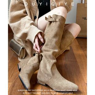 Women's Maillard Brown Boots 2026 Autumn/Winter New Style, Extremely Attractive Long Boots, Women's Riding Boots, High-End Stacked Boots