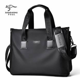 Sachy Kangaroo Men's Oxford Cloth Portable Shoulder Bag Business Office Bag Large Capacity Computer Bag Casual Briefcase
