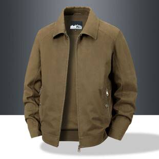 Spring and Autumn Men's Jackets, Pure Cotton, New Spring Men's Casual Lapel Tops, Middle-Aged Dad's Spring Jackets for Men