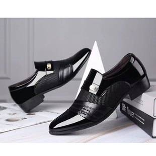 Cross-Border Large Size Formal Men's Leather Shoes Black Business Casual British Shoes Summer Breathable Mesh Men's Shoes Wholesale