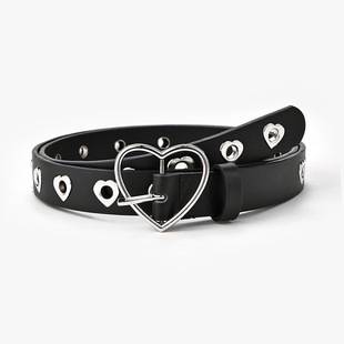 2023 New Love Buckle Decoration Women's Jeans Belt Fashion Heart Shaped Eyes Hollow Belt Spot Wholesale