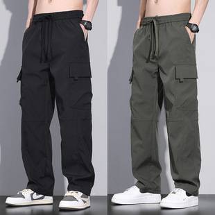 Summer Cheap Men's Work Pants Loose Straight-Leg Durable Workwear Clearance Sale Casual Pants for Men
